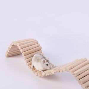 Escalera de escalada para hámster, puente colgante de madera para cobayas, ratas, erizo, jerbos, ratón, planeador de azúcar y animales pequeños - Product Image 4