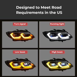 Mise à niveau du phare LED pour <span class=keywords><strong>Bmw</strong></span> Série 3 M3 <span class=keywords><strong>BMW</strong></span> <span class=keywords><strong>E92</strong></span> Phares <span class=keywords><strong>2006</strong></span> 2009 Assemblage du phare Signal Clignotant DRL - Product Image 2