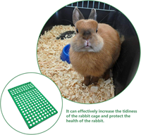 Tapis de sol en plastique portable pour cage à lapin, grille creuse anti-morsure, antidérapant, lavable, pour cage à petits animaux, toutes saisons