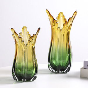 Luxurious Light Modern Gradient Color Glass Tabletop Hydroponic Eco-Friendly Creative <b>Vase</b> - Product Image 3