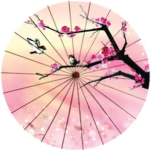 Auto Vouwen Persoonlijke Zon Japanse Chinese Paraplu Vrouwen Klassieke Geolied Papier Paraplu Decoratie Parasol Cadeau Femme