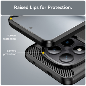 Nouveau pour Redmi Note 15 <span class=keywords><strong>Pro</strong></span> + étui de téléphone, texture en fibre de carbone brossé ligne antichoc souple TPU couverture mobile pour Redmi Note 15 <span class=keywords><strong>Pro</strong></span> + - Product Image 3