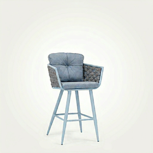 Modern <b>Leather</b> Upholstered Armless <b>Bar</b> Chair Counter <b>Stool</b> with Metal Legs for Restaurant Kitchen Island - Product Image 1