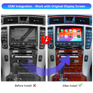 Kit de Interfaz de Módulo Decodificador Inalámbrico Multimedia Crown Upgrade con Apple CarPlay y Android Auto para Toyota Crown 2006-2008 - Product Image 2