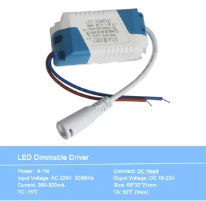 Fuente de Alimentación de Alta Calidad con Atenuación de Luz, 3W 5W 7W 8-10W 15W 15-24W, Enchufe CC, Adaptador de Controlador <span class=keywords><strong>LED</strong></span>, <span class=keywords><strong>Transformador</strong></span> para <span class=keywords><strong>Downlight</strong></span> <span class=keywords><strong>LED</strong></span> - Product Image 3