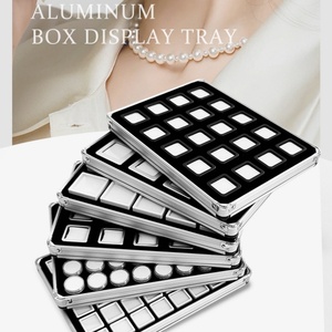Đá trần với hàng hóa hiển thị Khay lưu trữ đồ trang sức Hộp nhẫn mặt kim cương màu kho báu vali di động tại chỗ bán buôn - Product Image 2