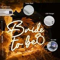 Neonawall Enseigne néon « Bride to Be » pour future mariée et planificateurs de mariages, IP65, USB, à intensité variable, pour enterrement de vie de jeune fille et décoration de mariage