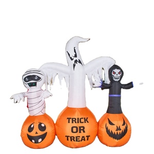 Halloween <b>Inflatables</b> Pumpkin Outdoor Decoration Mummy Ghost with Blow up Pumpkin <b>Inflatables</b> Decorations - Product Image 5