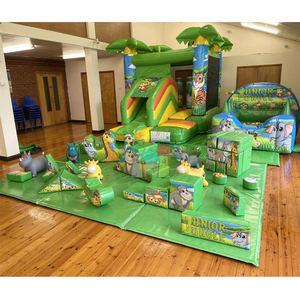 Château gonflable de <span class=keywords><strong>jungle</strong></span> pour enfants, aire de jeux pour école, vente en gros, commercial, avec <span class=keywords><strong>piscine</strong></span> <span class=keywords><strong>à</strong></span> <span class=keywords><strong>balles</strong></span>, grande capacité, intérieur, souple - Product Image 1