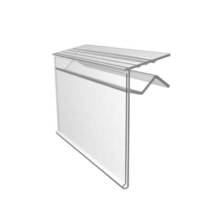 Meethope rivenditore Negozio supermercato 6-10mm H pvc di plastica <span class=keywords><strong>mensola</strong></span> di <span class=keywords><strong>Vetro</strong></span> striscia dati porta etichetta - Product Image 1