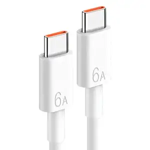 6A Charge Cable For Huawei Mate 60 Dual Head Type C Super Fast Charging Suitable For IPhone 15 Power Charging Cable For Android