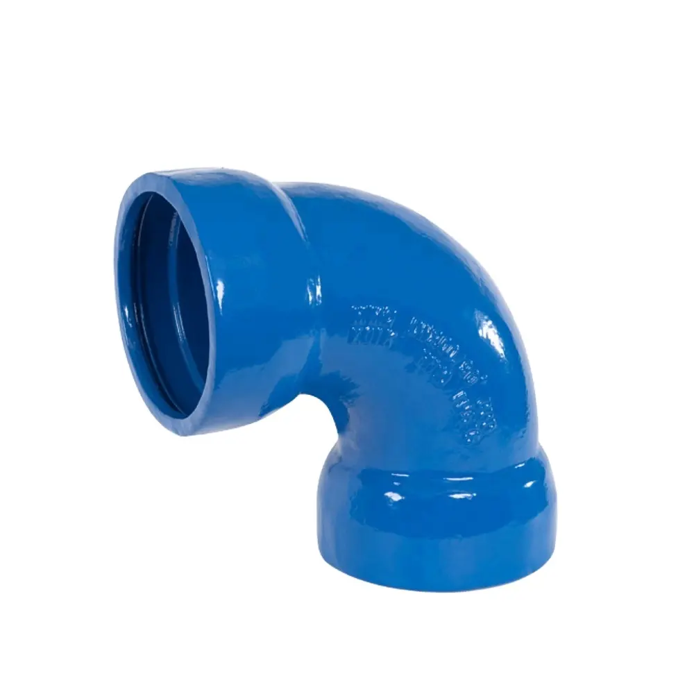 Ductile Iron Tyton Joint Pipe Fittings Double Socket 90 Degree Bend