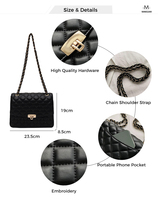 Sac à bandoulière matelassé en PU de luxe pour femme, sac à main minimaliste portable en cuir de qualité supérieure