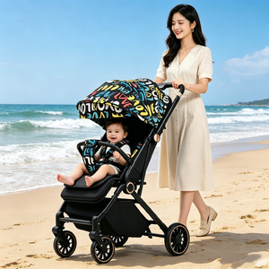 Cochecito <span class=keywords><strong>de</strong></span> Bebé Plegable en <span class=keywords><strong>un</strong></span> Segundo JXB con Capota Multiposición, Portátil, <span class=keywords><strong>para</strong></span> Recién Nacidos hasta Niños Pequeños - Product Image 1