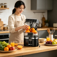 Anbolife Oplaadbare Dubbele Kop Sinaasappel Citruspers 15000RPM Draagbare Elektrische PC/ABS/PP Duurzame Sapmaker