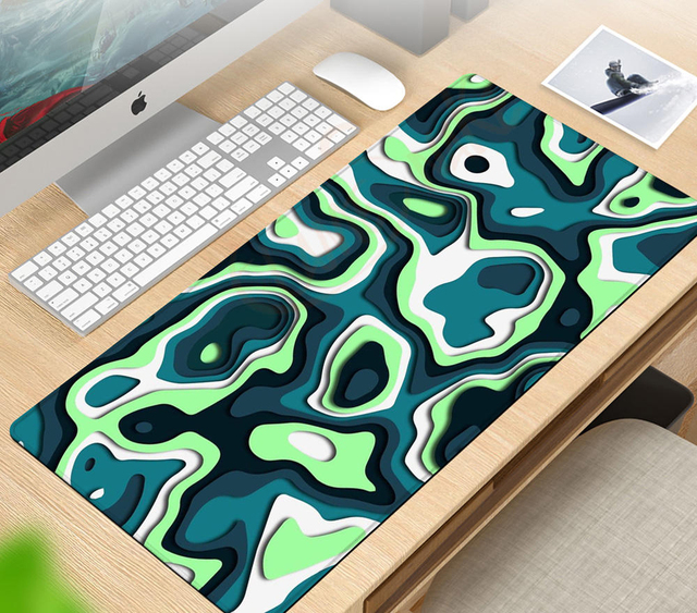 Aesthetic Series RGB LED White Gaming Mouse Mat for Gamer , Gaming Mouse Pad 400x900 Mouse Pad XXL Black White | RTS