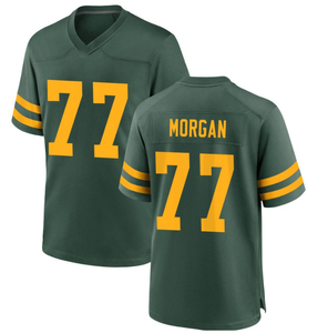 Nueva Camiseta de Fútbol Americano Cosida Limitada 2025 Green Bay 77 <span class=keywords><strong>Morgan</strong></span> 8 Josh Jacobs 29 Xavier McKinney - Product Image 3