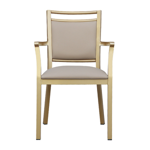 Silla de Comedor de Alta Calidad con Asiento de Tela <span class=keywords><strong>y</strong></span> Patas de Metal, Silla para Adultos Mayores con Estructura de Aluminio, Cómoda Silla de Restaurante - Product Image 2