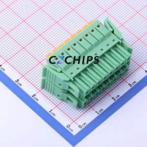 KF2EDGKNHG-3.5-2*8P Plug-in Terminal Block P=3.5mm Connector Male Plug 2x8P 3.5mm Green - Product Image 2