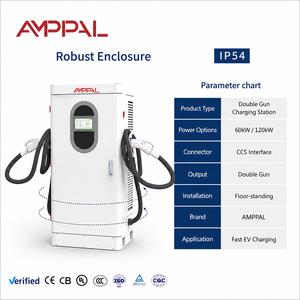 AMPPAL Nouvelle Station de Recharge Rapide DC pour Véhicules Électriques, 60KW-120KW, Interface CCS, 0-200A, sur Pied, pour Usage Commercial - Product Image 3