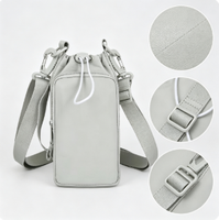 Sac bandoulière unisexe tendance pour bouteille d'eau, avec fermeture éclair en nylon, ajustable, nouveau design, pour toutes les occasions