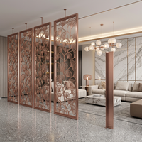 Paravent décoratif moderne en acier inoxydable 304 découpé au laser, séparateur de pièce en forme d'arche pour mariages et hôtels