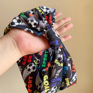 Fascia per capelli sportiva unisex con stampa calcio FLY WISH, 12 cm, all'ingrosso, bestseller transfrontaliero, accessori per capelli personalizzati direttamente dalla fabbrica - Product Image 3