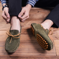 Sepatu Bisnis Kulit Asli Modis Grosir Baru, Bagian Atas Suede Bernapas, Sol Lembut, Sepatu Loafer Kasual Klasik untuk Pria