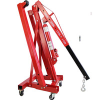 Nouveau palan hydraulique de moteur de voiture Mobile 3T grue pliante multifonctionnelle 2T avec élingue de chaîne en acier matériau en acier de haute qualité