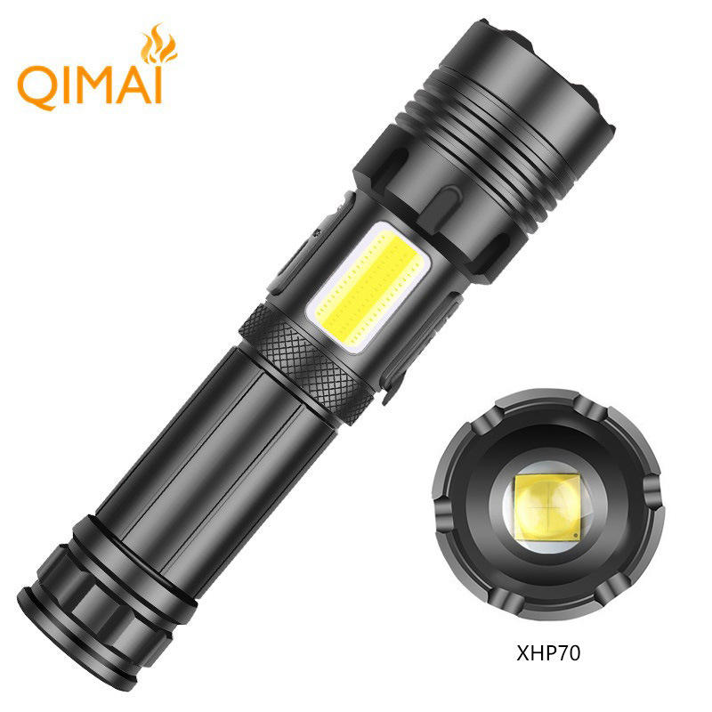 1670 Short P70 Flashlight + USB Cable (Batteries Not Included)