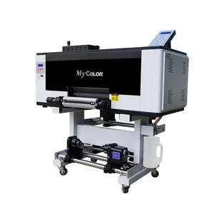 Mycolor DTF UV Printer 30cm Roll To Roll Inkjet UV DTF Printer With Roller Printing Machine For Crystal label uv dtf printer a3
