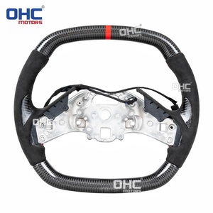 Volant chauffant en fibre de carbone avec LED pour Chevrolet <span class=keywords><strong>Corvette</strong></span> C8 2020-2025, ligne orange/bleue/rouge, avec poignées et palettes, en stock aux États-Unis - Product Image 5