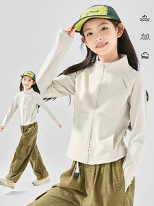 Veste de sport pour filles, haut à col montant, vêtements d'entraînement en plein air pour enfants, vêtements de yoga ajustés pour grandes filles, <span class=keywords><strong>tenue</strong></span> de printemps - Product Image 1