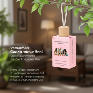 Diffuseur d'arômes 5 ml, flacon portable en verre avec bouchon en bois, éliminateur d'odeurs, parfum naturel, à suspendre pour voiture et maison - Product Image 3