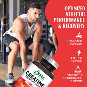 Capsules de créatine monohydrate OEM ODM avec 3000 mg de créatine monohydrate, pour développer la masse musculaire maigre, améliorer la récupération, complément sportif - Product Image 4