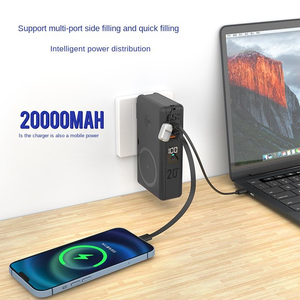Cargador USB C GaN de 65W, Banco de Energía de 20000mAh, Cargador Inalámbrico Magnético Rápido para <span class=keywords><strong>iPhone</strong></span> 16, iWatch, Laptop, con Enchufe de CA - Product Image 4