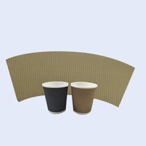 Disposable Paper Cup Corrugated Cup Double Layer Ripple Wall Coffee Paper Cup Fan