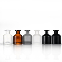 Bouteille de diffuseur de parfum en verre vide de 150 ml, couleur personnalisée, noir mat classique, blanc, gris, marron, avec boîte personnalisée, vente en gros