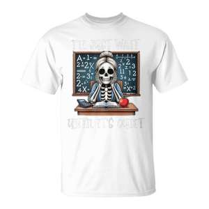 T-shirt pour femme Halloween Teacher I'll Just Wait Until Its Quiet - Product Image 1