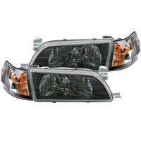 Pour Toyota Corolla AE101 1999, clignotant avant, feux de coin avant, lentille noire, lampe de signalisation, phare 81110-13160