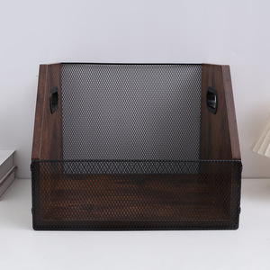 Caja de almacenamiento de discos de vinilo de madera de estilo rural Vintage, <span class=keywords><strong>muebles</strong></span> de escritorio <span class=keywords><strong>para</strong></span> el hogar <span class=keywords><strong>para</strong></span> sala de estar, estante de <span class=keywords><strong>CD</strong></span> - Product Image 3