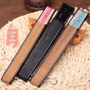Éventail pliant rétro haut de gamme DIY 42 carreaux motif fleur de cerisier, artisanat <span class=keywords><strong>japonais</strong></span> avec technique de peinture, en bambou - Product Image 6