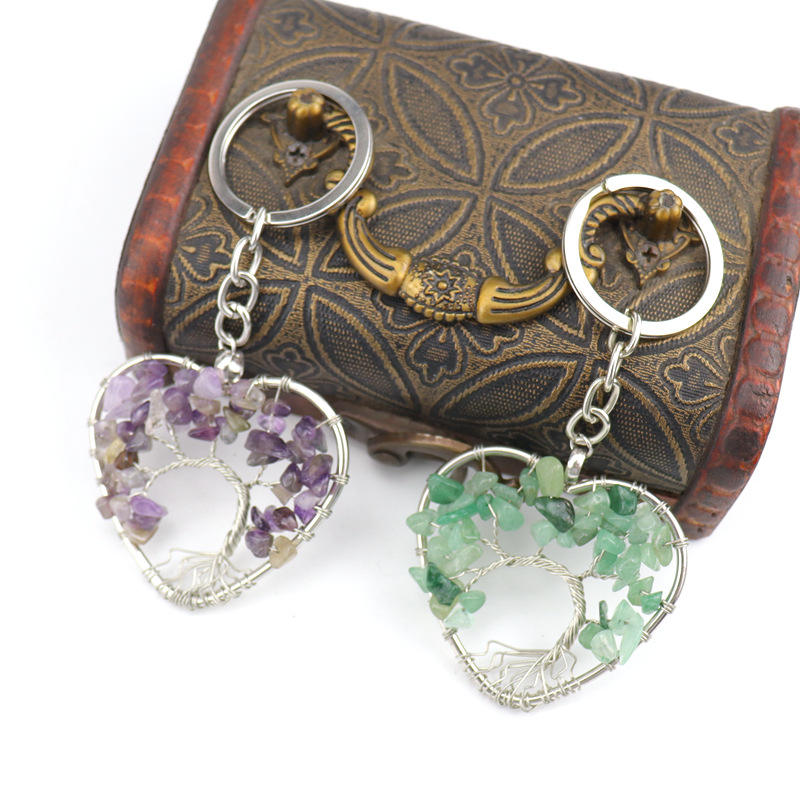 Hongzhuo gantungan kunci pohon kehidupan kustom murah mewah desain ...