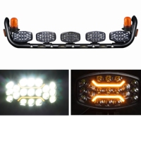 5 pièces, feux de signalisation pour barre de toit de 9 pouces, ensemble de barres lumineuses pour toit de camion, pour semi-remorque, usage intensif