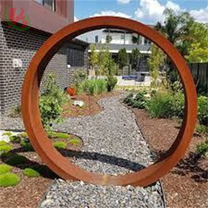 Porte de jardin extérieure en acier <span class=keywords><strong>Corten</strong></span> Décoration de paysage Porte de lune en métal - Product Image 2