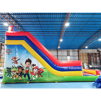Structure gonflable commerciale Lucky Dog Paw Patrol, combo château gonflable et aire de jeux, pour location événementielle et fêtes