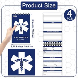 Anpassbares Spiral-Notizbuch für Vitaldaten, Sanitäter-Ersthelfer-Medizinischer Datenlogbuch für Krankenwagen und Klinische Anwendung - Product Image 1