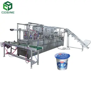 Automatic Ice Cream Water Jelly Jam Honey Olive Oil Cup Packing Sealing And Filling Machine