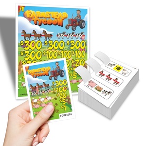 สลากกินแบ่งแบบดึง 3 ช่อง ดีไซน์เกมส์แบบกำหนดเอง อัตราการชนะสูง ลายฟาร์มทาวน์ พิมพ์ออฟเซ็ต - Product Image 1
