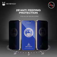 Protection d'écran en verre trempé 3D 9H anti-espion 360° pour 17/16/15/14/13/12/11 Pro Max